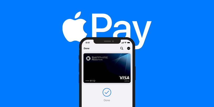 Apple pay - logo a screenshot z aplikácie