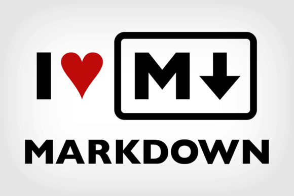 I Love Markdown - nápis