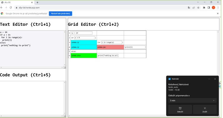snímka obrazovky nástroja Grid Editor