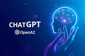 logo OpenAI s nápisom ChatGPT a ľudskou hlavou so žiarovkami, zdroj openai.com